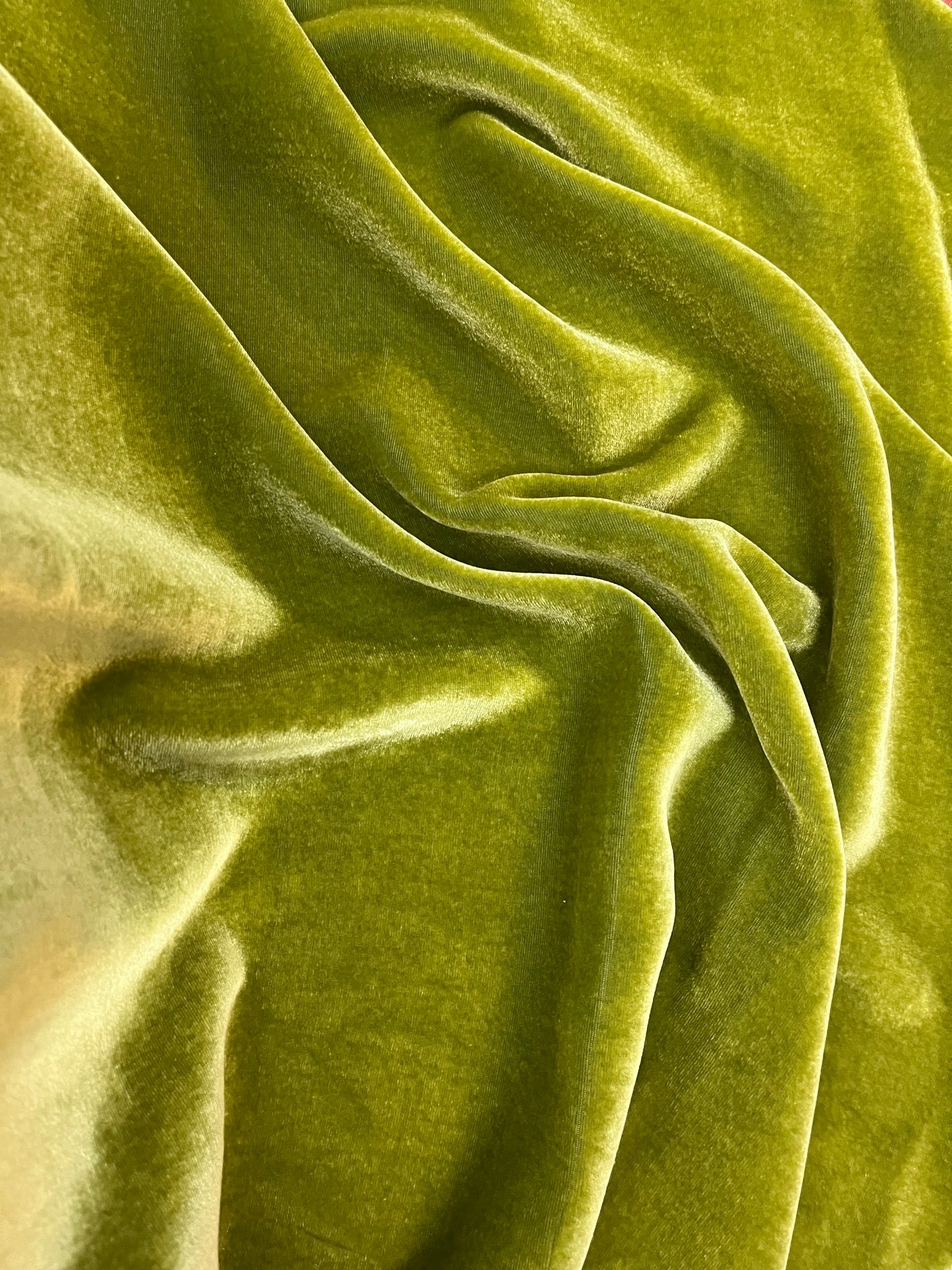 Silk Velvet - Chartreuse Green