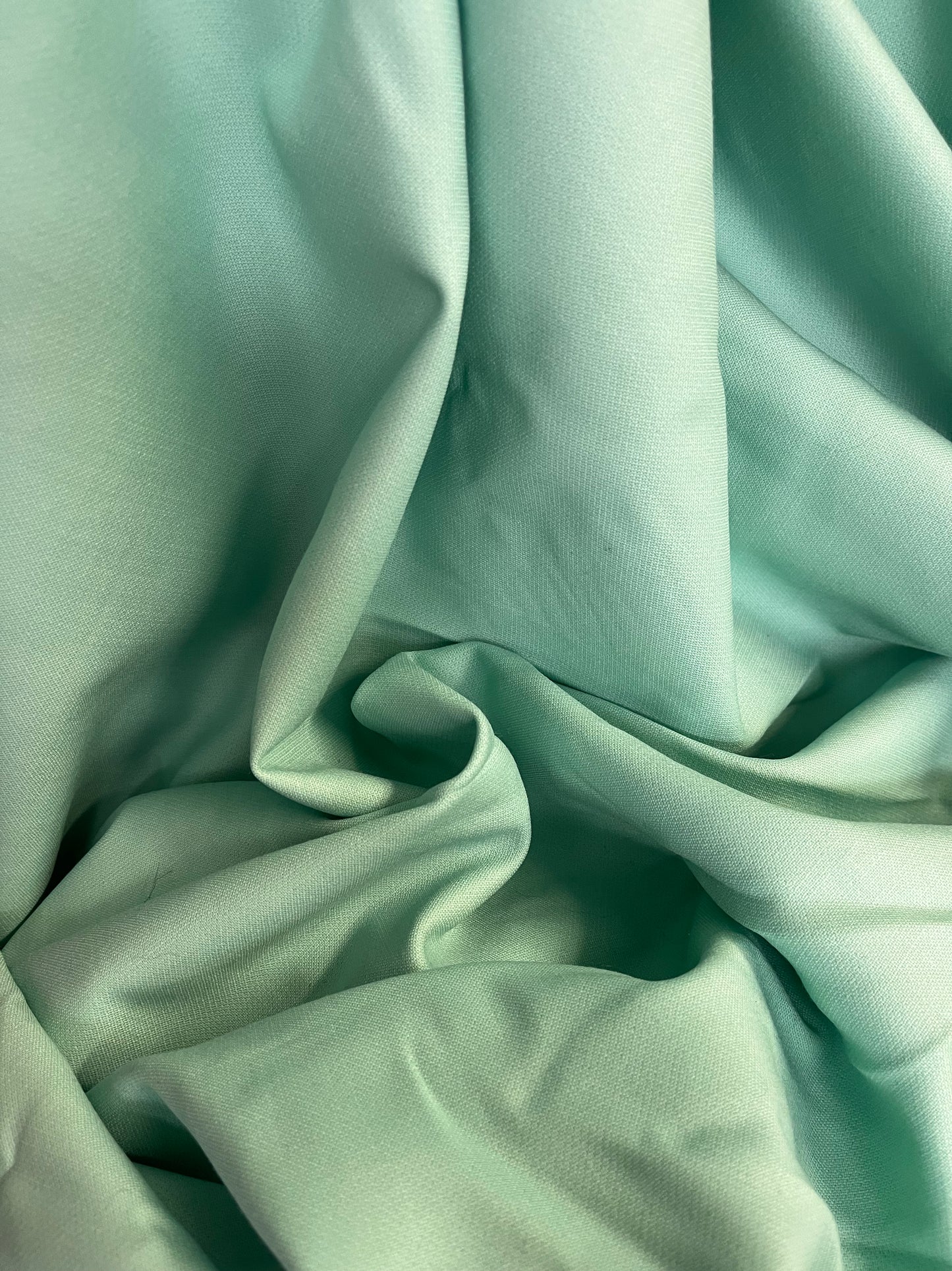 Italian Fine Textured Wool Crepe - Seafoam Green