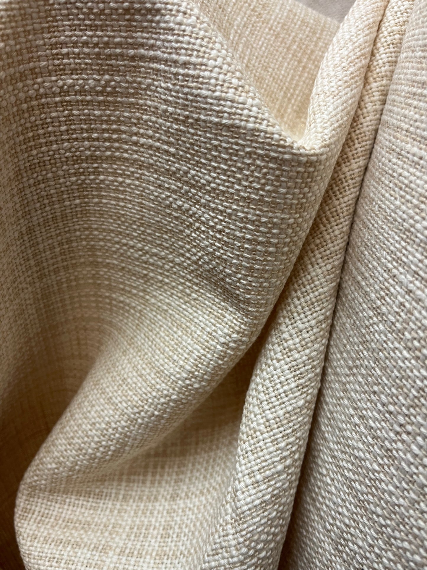 Woven Textured Cotton - Ivory Beige