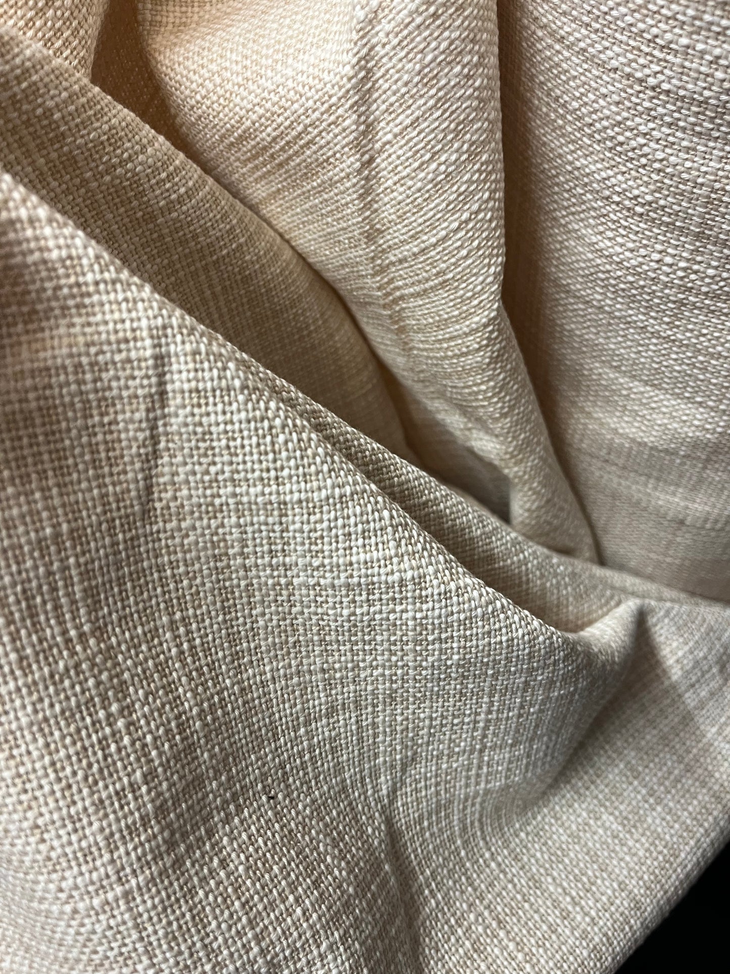 Woven Textured Cotton - Ivory Beige