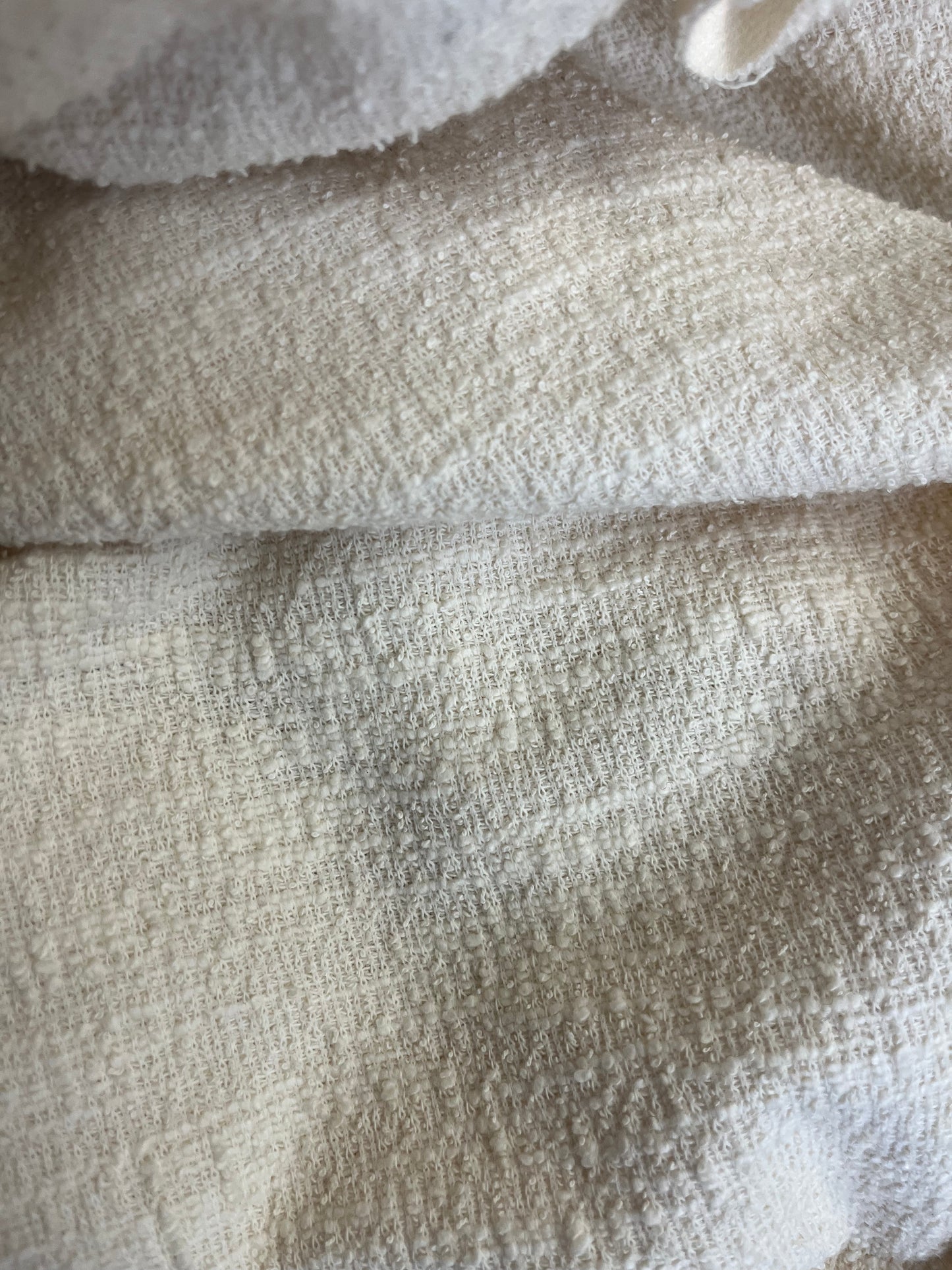 Cotton Spandex Boucle - Ivory