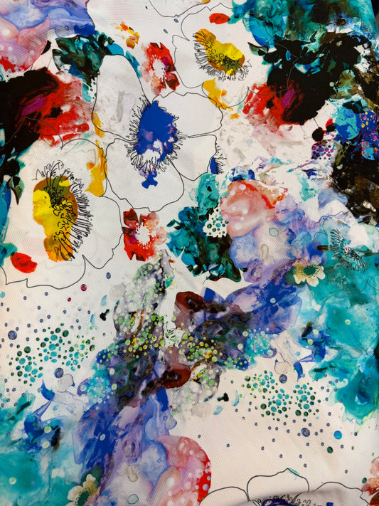Cotton Printed Pique - Watercolor Floral