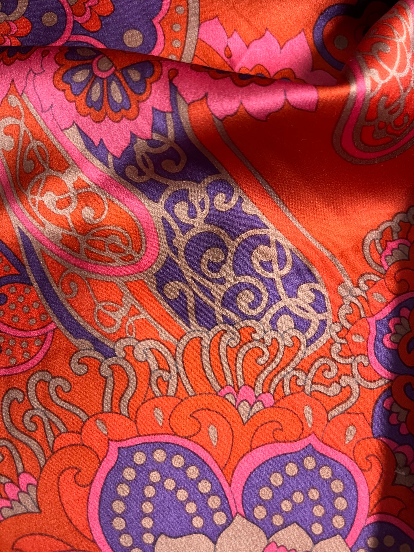 Printed Silk Charmeuse - Vibrant Paisley