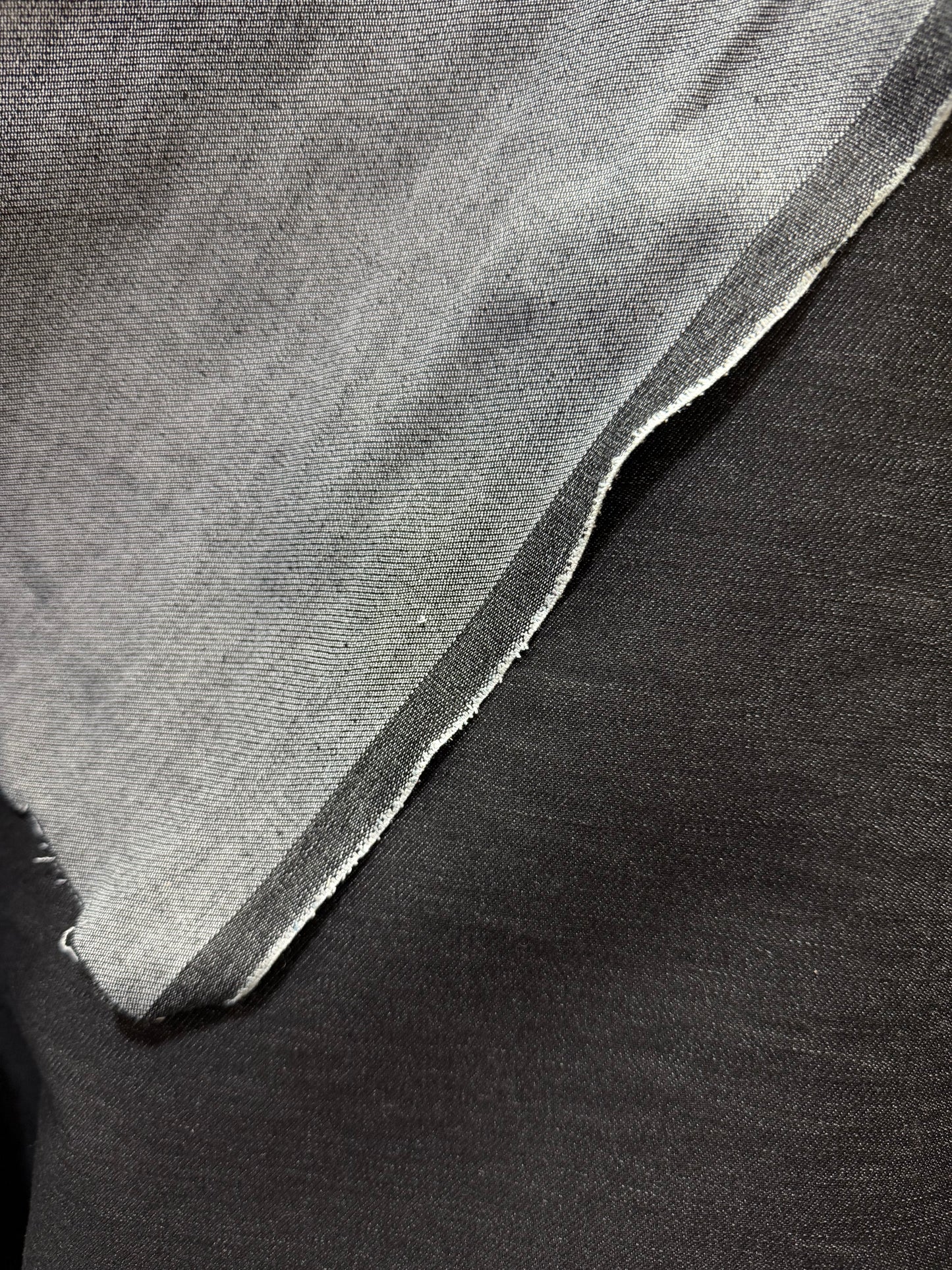 Stretch Cotton Denim - Charcoal
