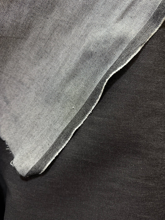 Stretch Cotton Denim - Charcoal