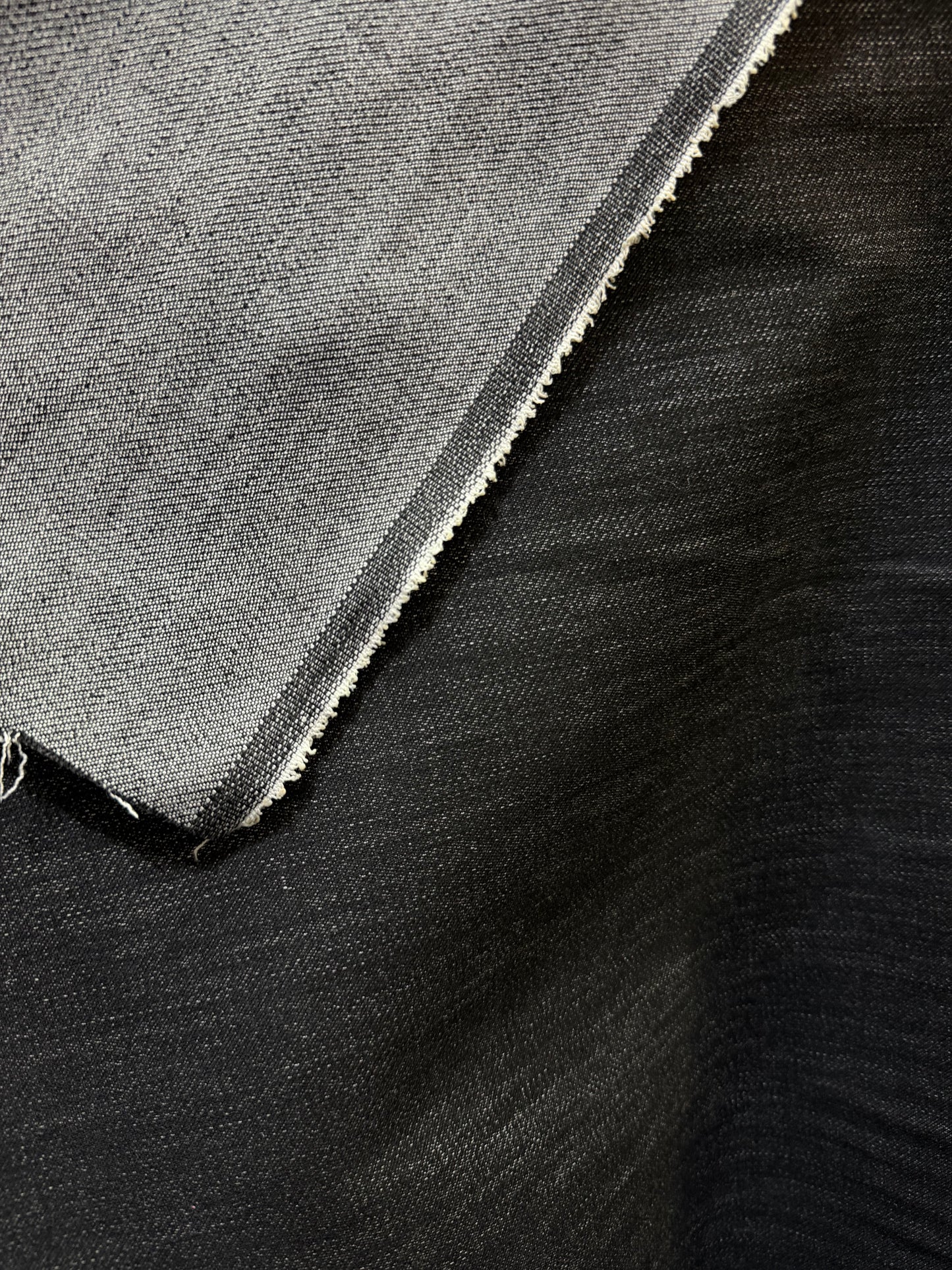Stretch Cotton Denim - Heather Charcoal