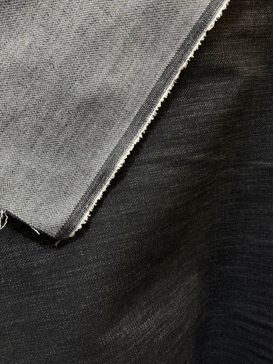Stretch Cotton Denim - Heather Charcoal