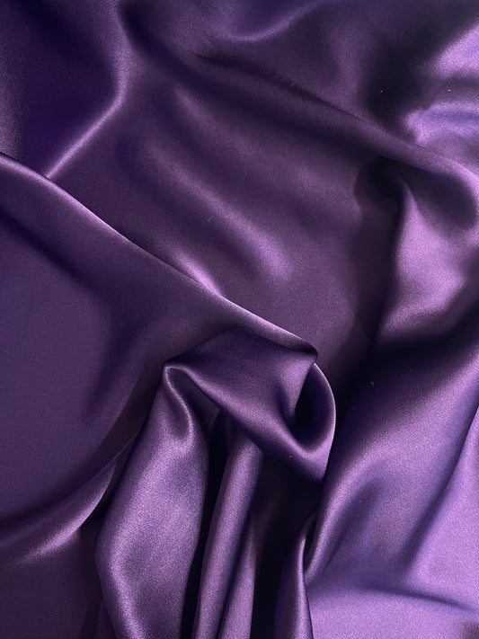 Silk Charmeuse Wide - Royal Purple - 19mm Designer