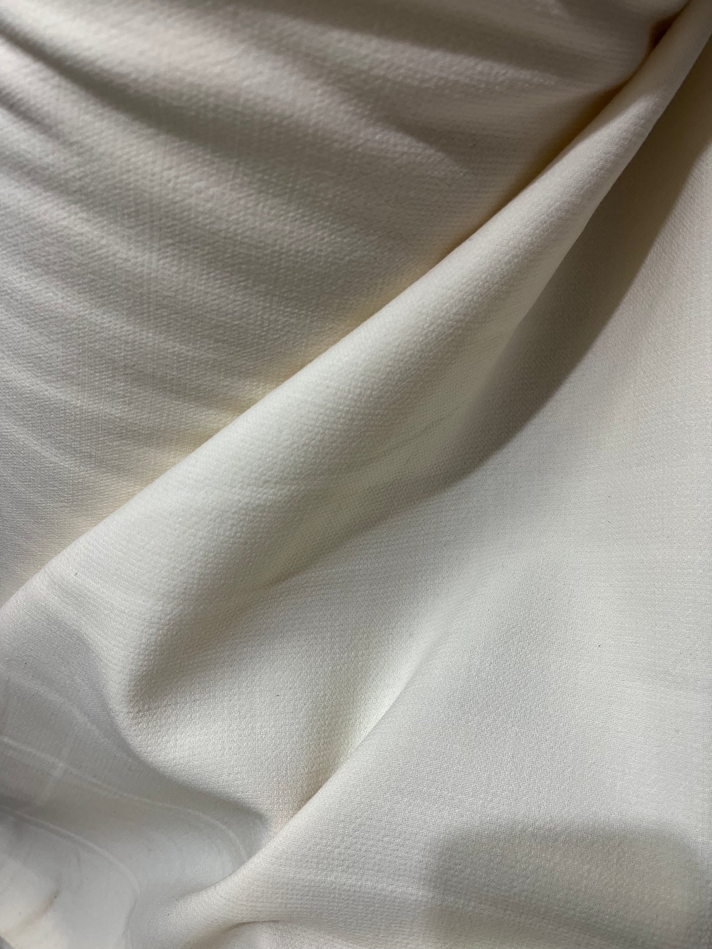 Italian Designer Virgin Wool Crepe - Ivory