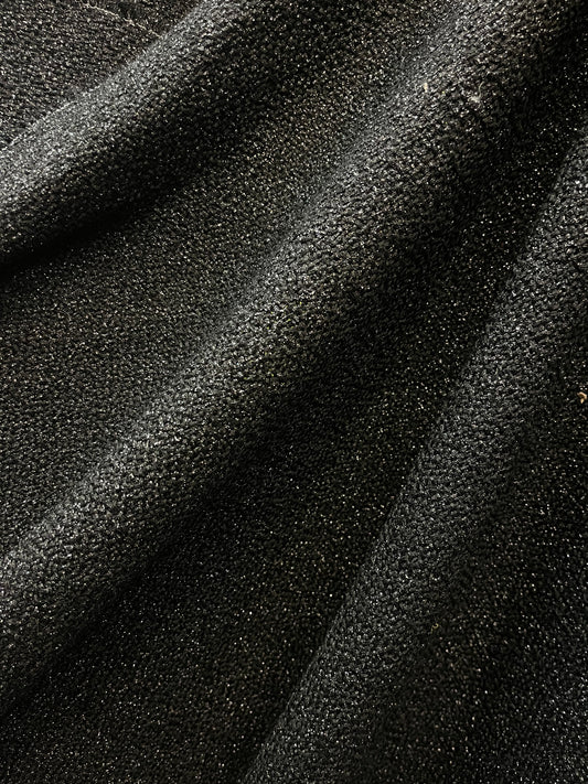 Rayon Lurex Boucle - Silver & Jet Black