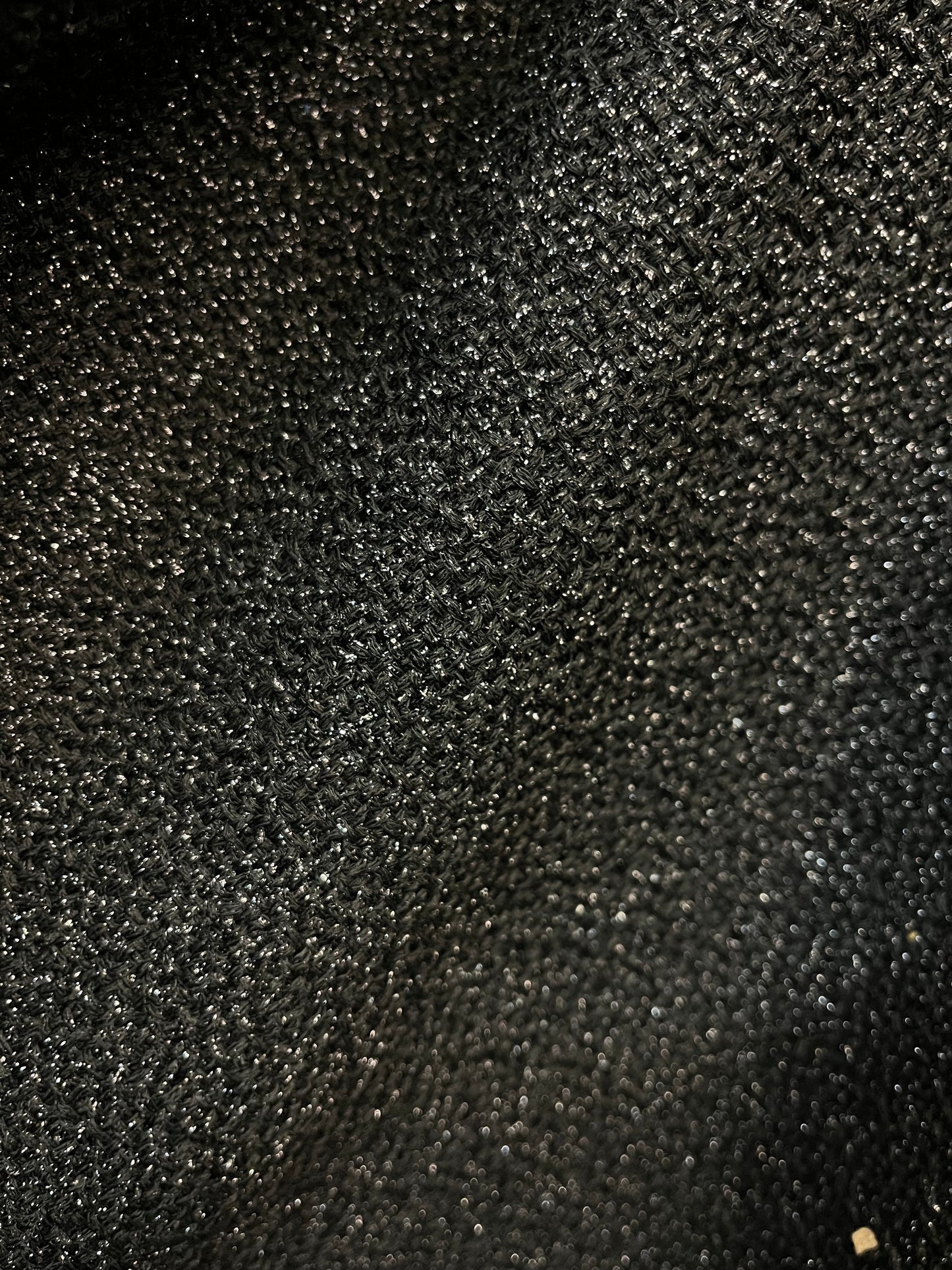 Rayon Lurex Boucle - Silver & Jet Black