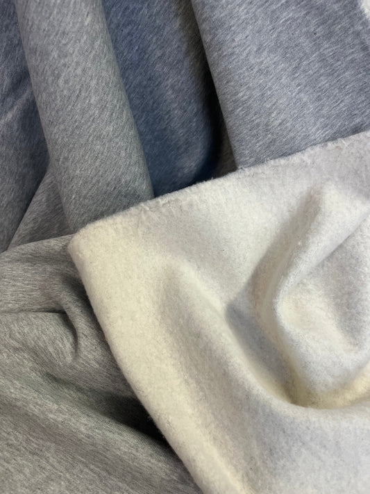 Super Soft Cotton French Terry - Heather Grey