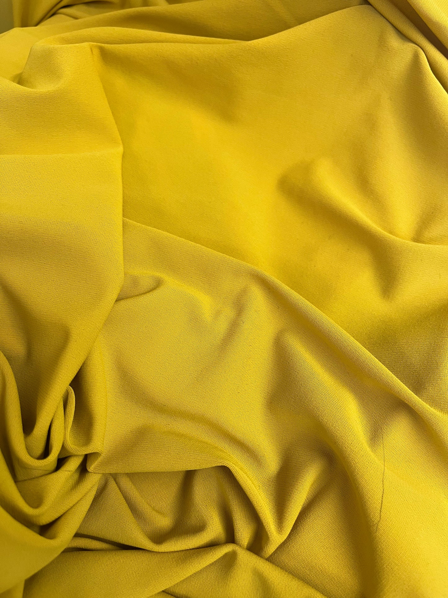 Italian Designer Rayon Poly Jersey - Mustard Yellow