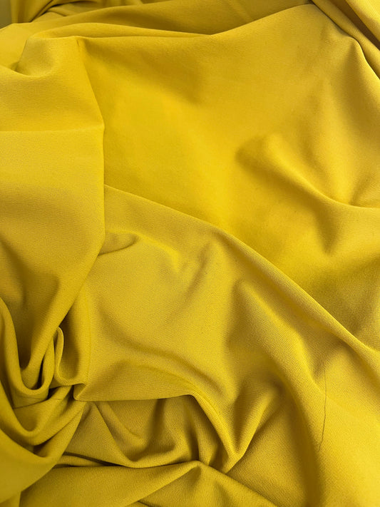 Italian Designer Rayon Poly Jersey - Mustard Yellow