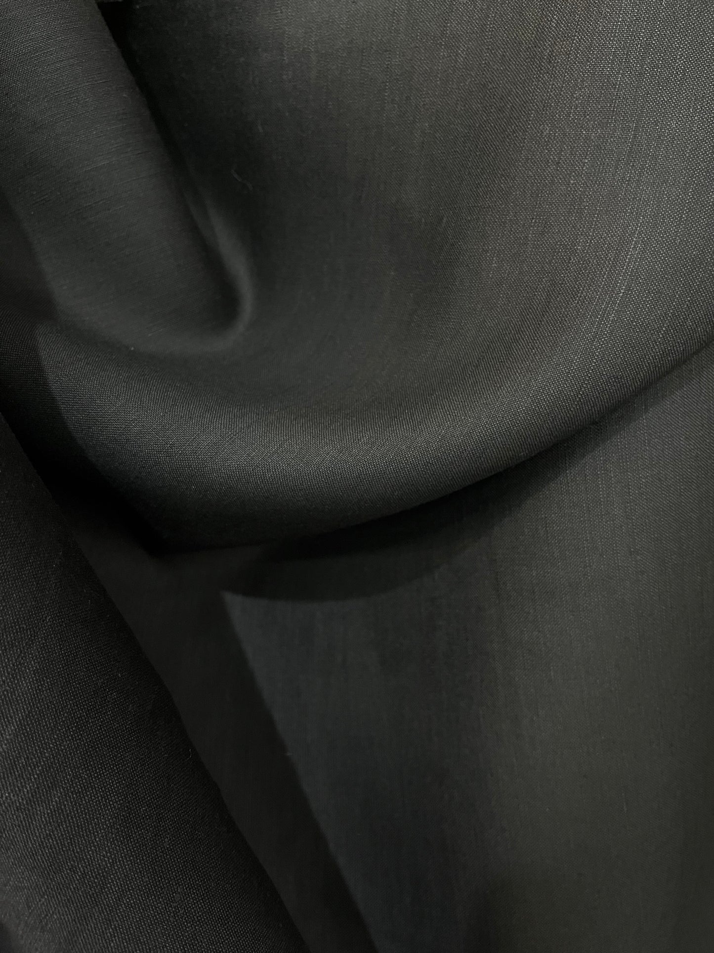 Linen & Rayon Blend - Jet Black