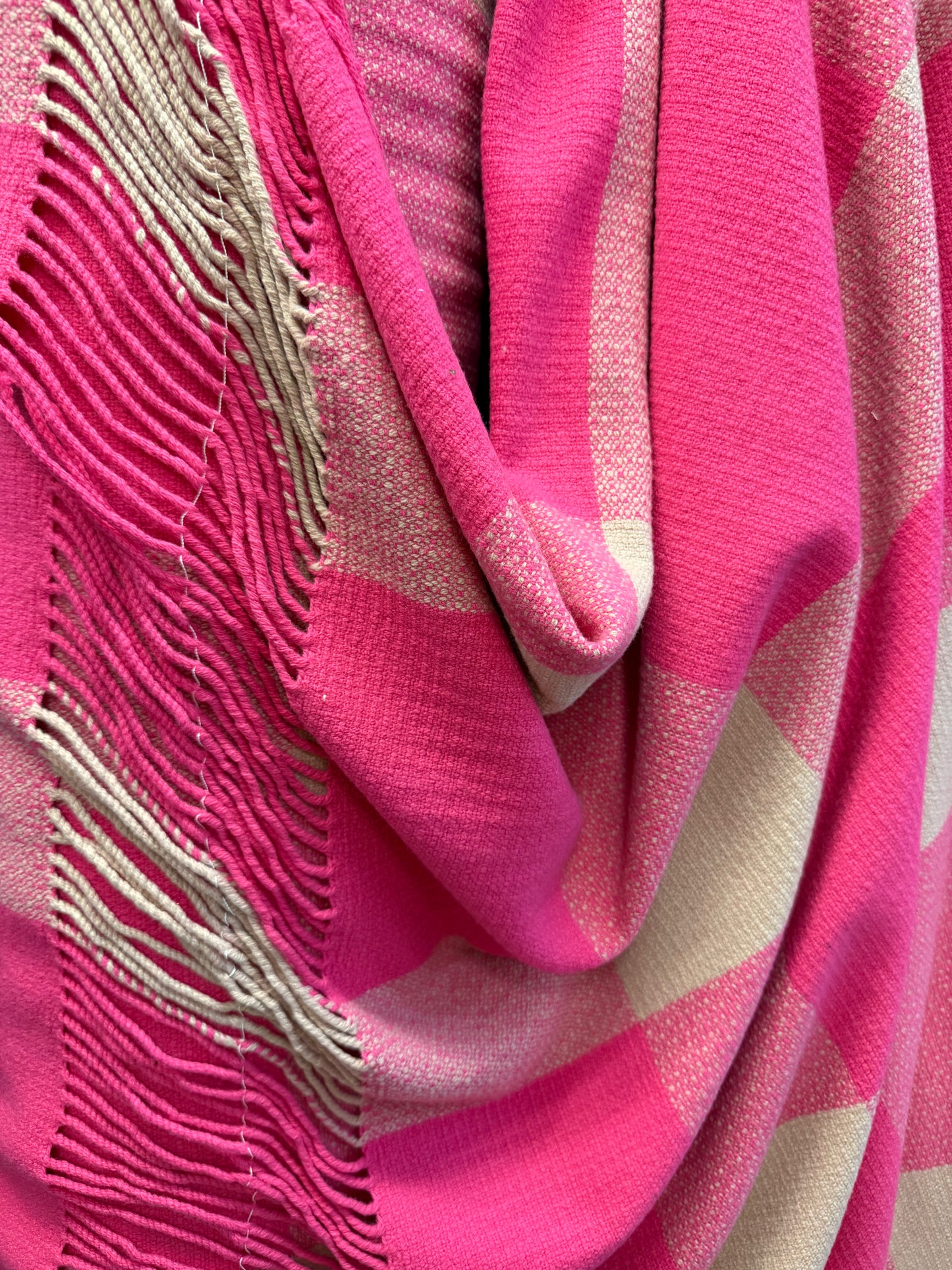 Heritage Label - Italian Fringe Plaid - Pink Jumbo Plaid