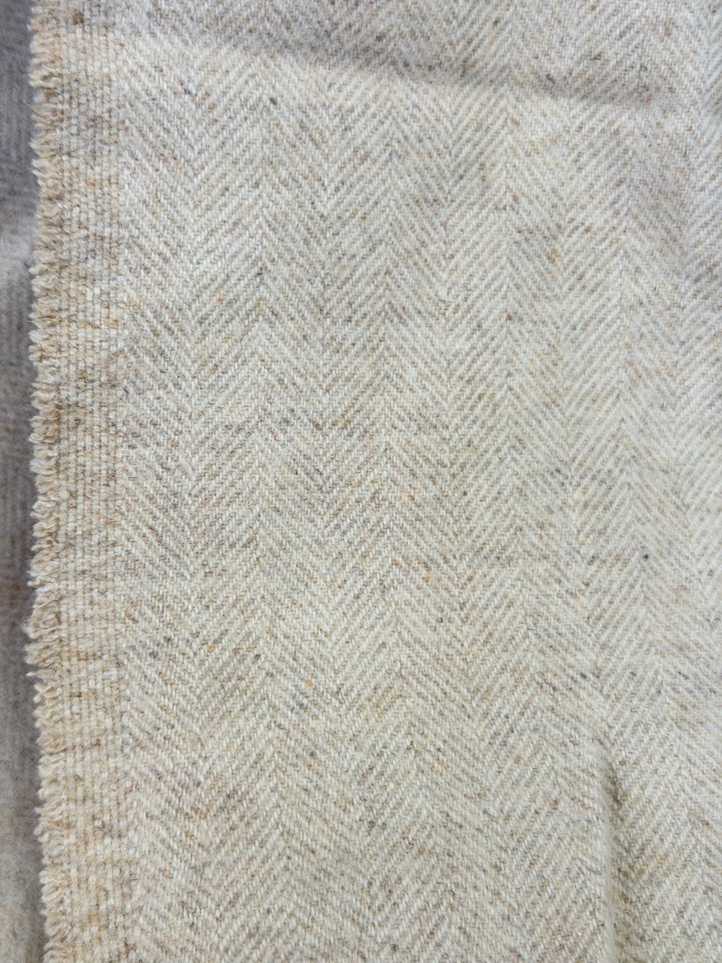 Heritage Label - Italian Flannel Herringbone Wool - Biege