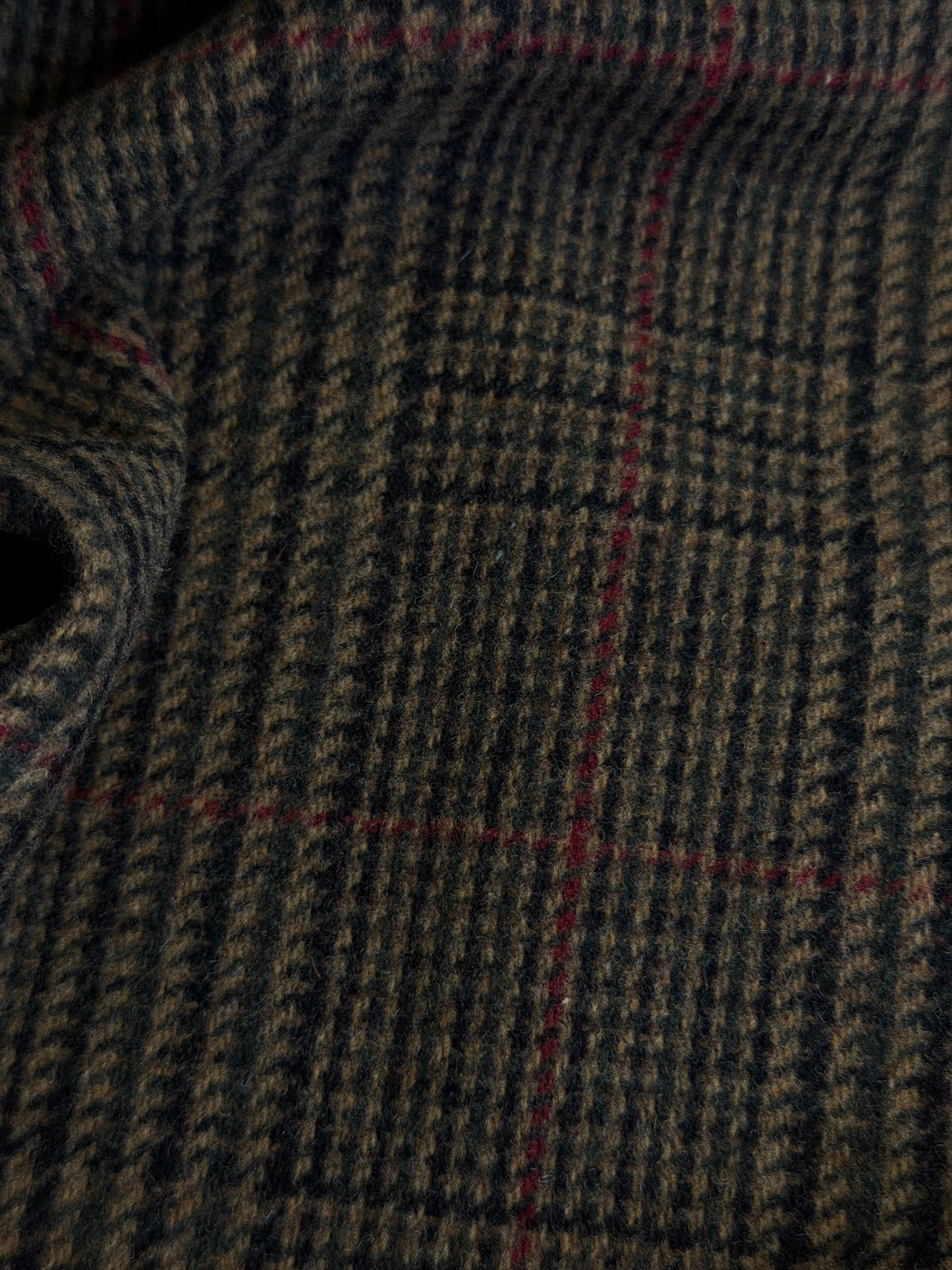 Heritage Label - Italian Plaid Melton Wool - Brown, Green, Red & Black