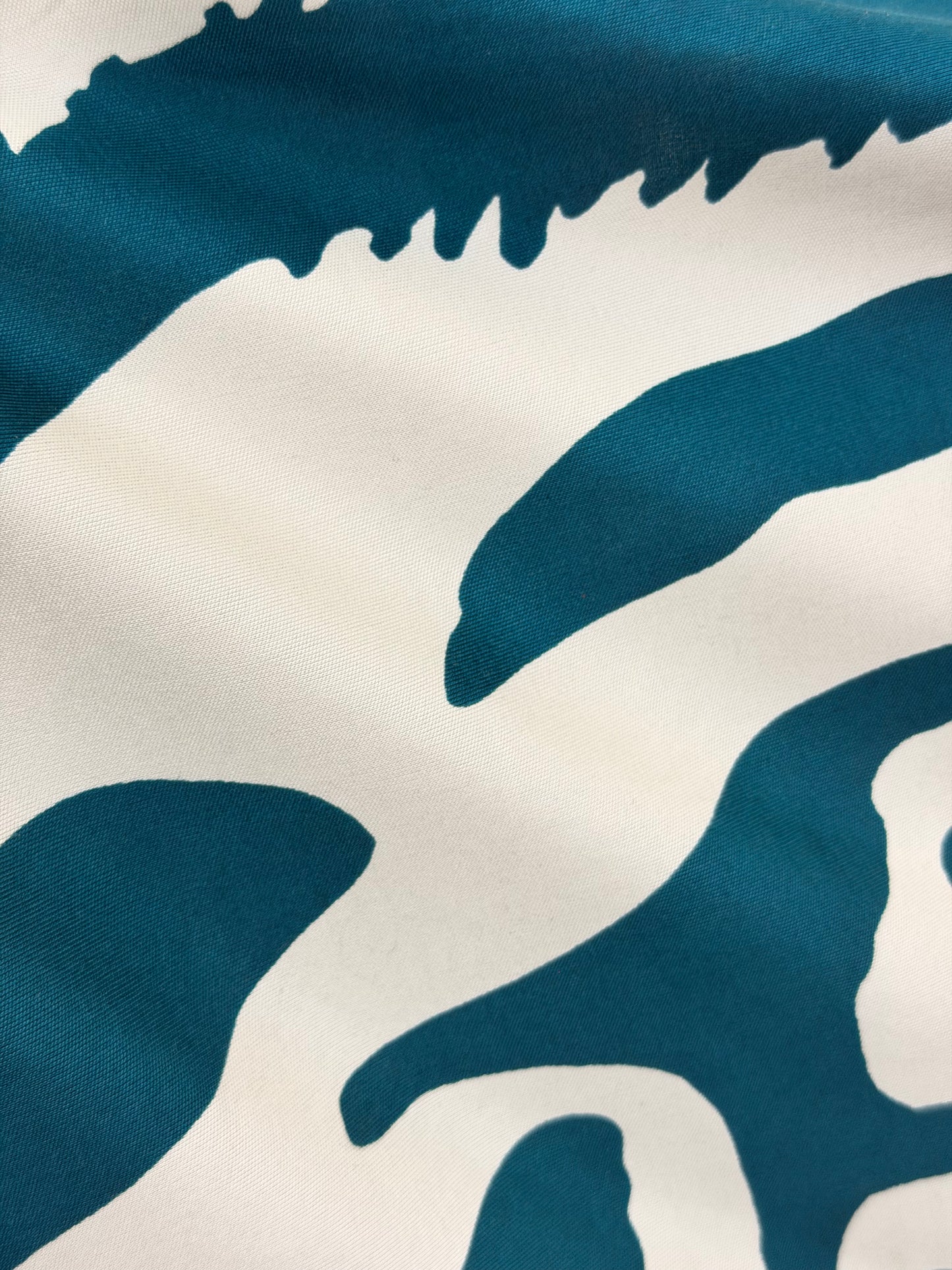 Printed Silk Jersey - Teal Blue Tiger