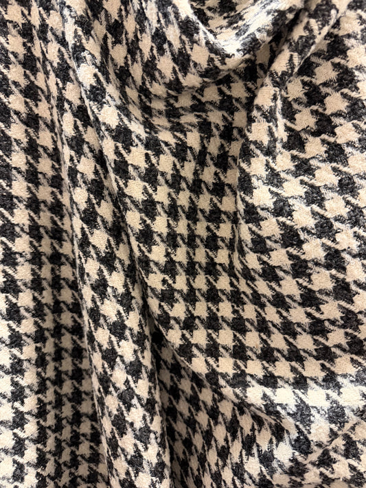 Houndstooth Wool - Grey & Ivory