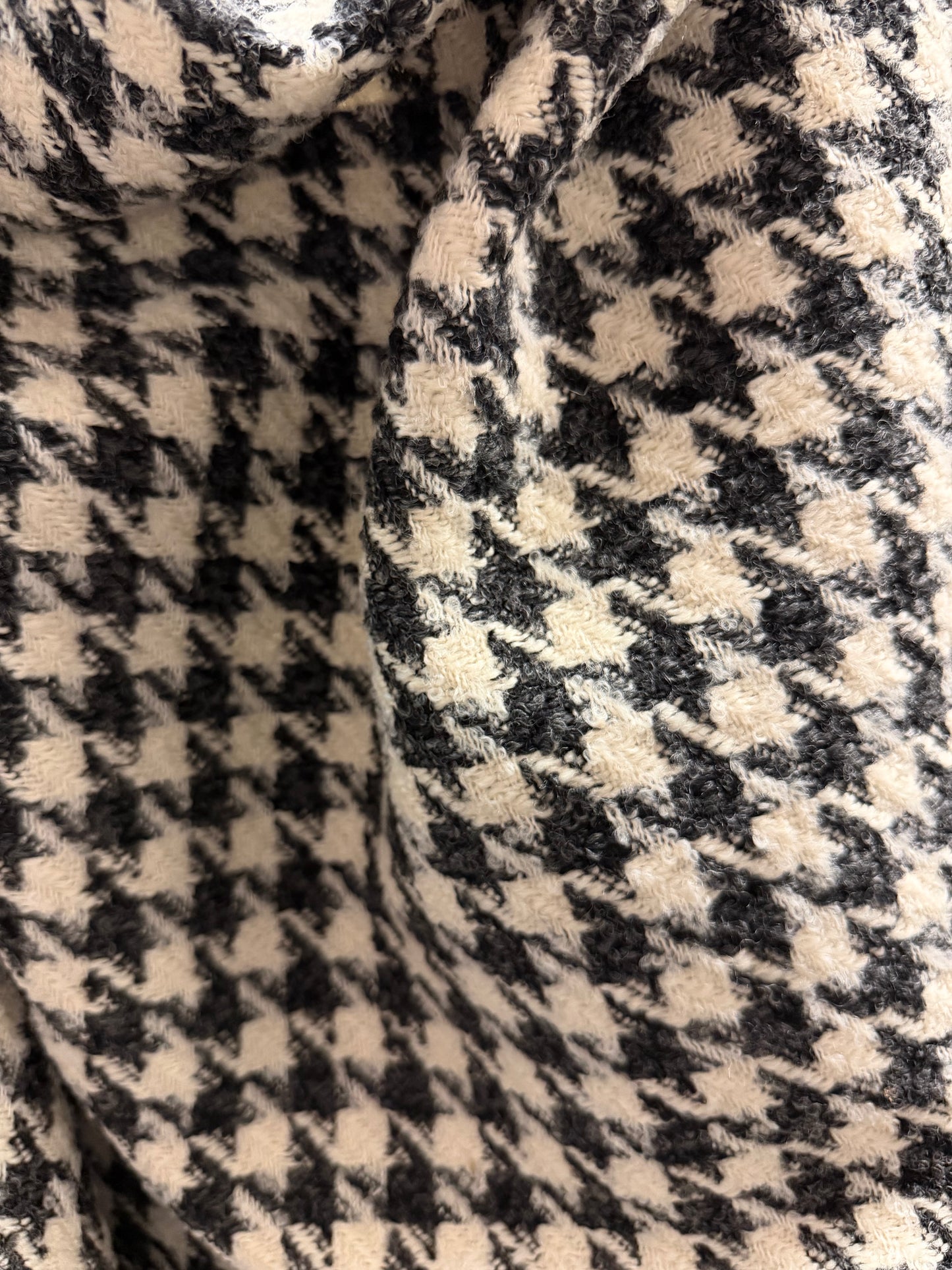 Houndstooth Wool - Grey & Ivory