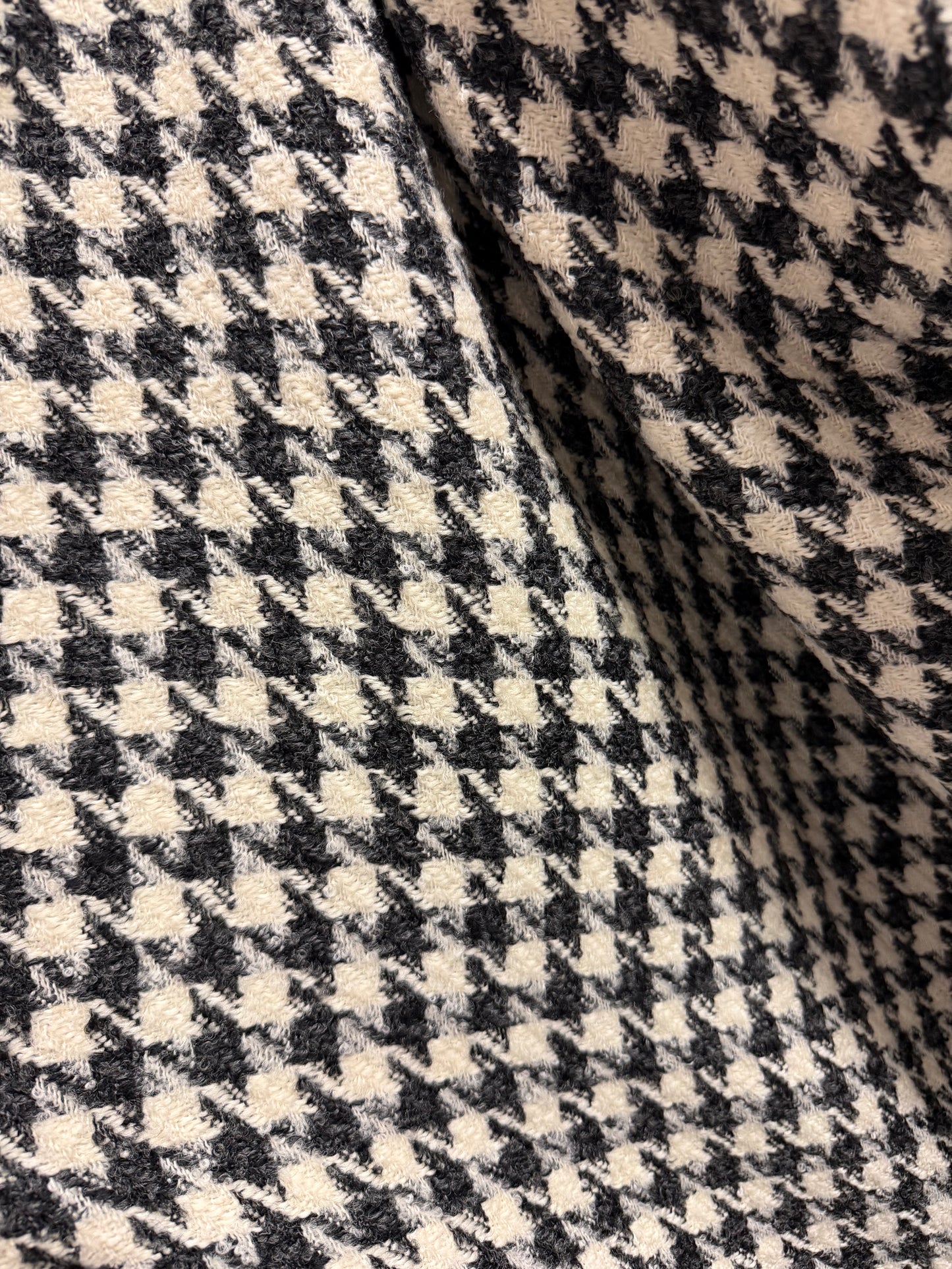 Houndstooth Wool - Grey & Ivory