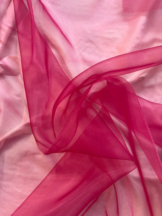 Japanese Poly Organza - Hot Pink