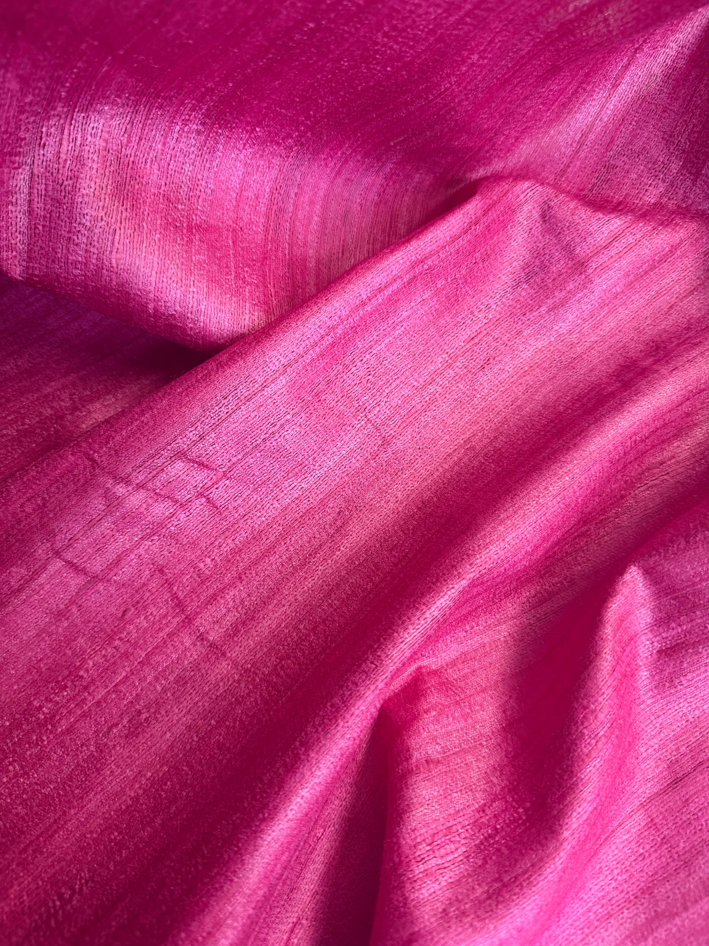Raw Silk Ghicha - Hot Pink