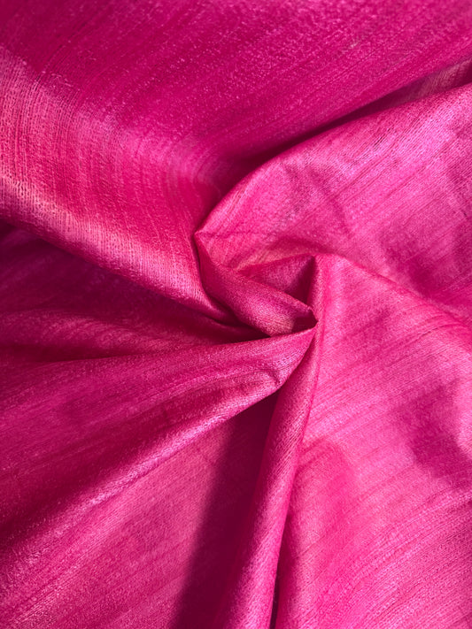 Raw Silk Ghicha - Hot Pink