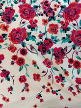 Cotton Sateen - Floral Boarder Print