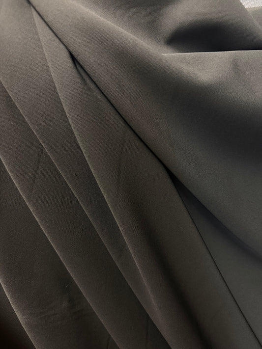 Stretch Poly Rayon Crepe Suiting - Deep Grey
