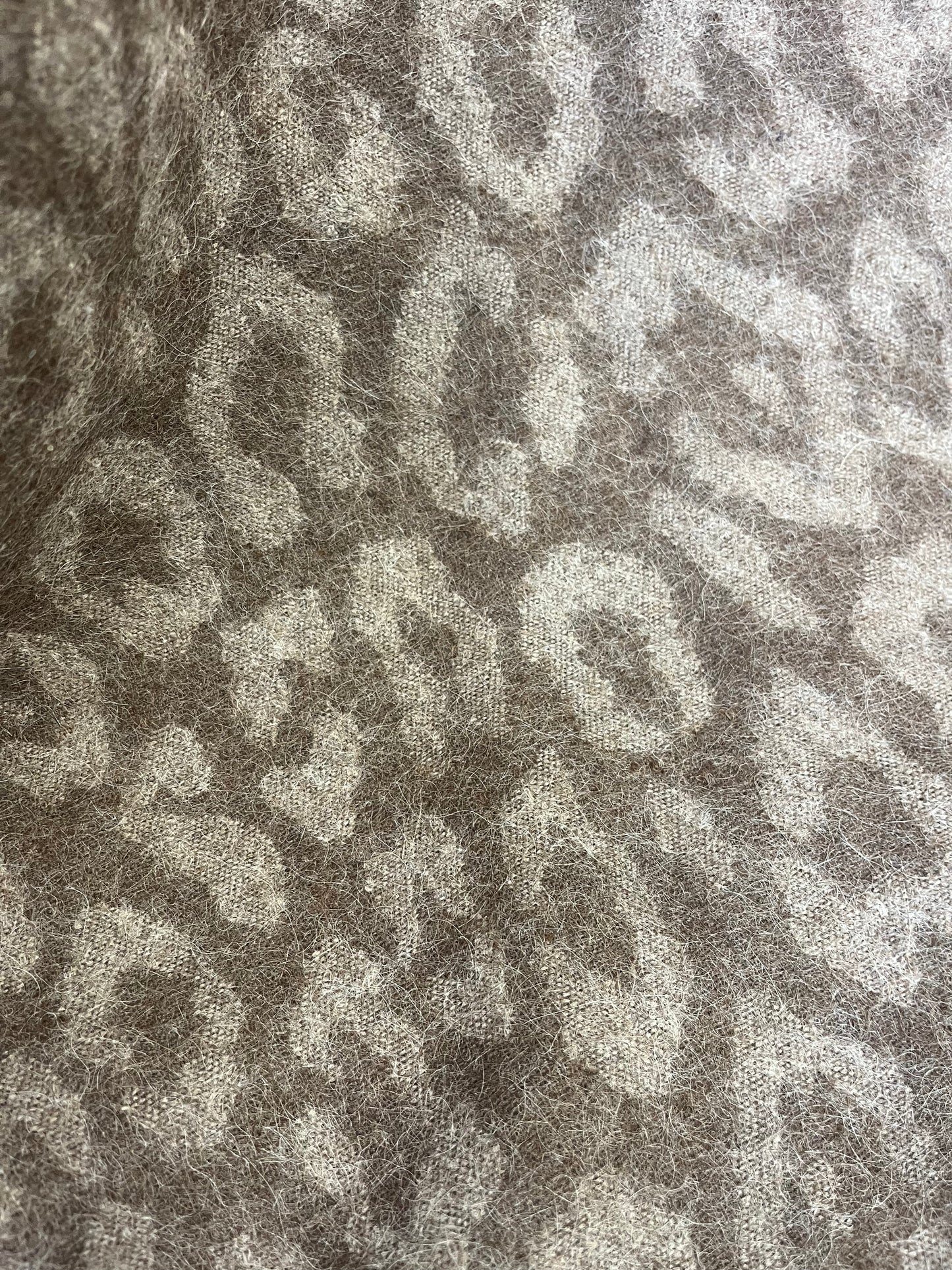 Italian Designer Alpaca Wool - Natural Cheetah