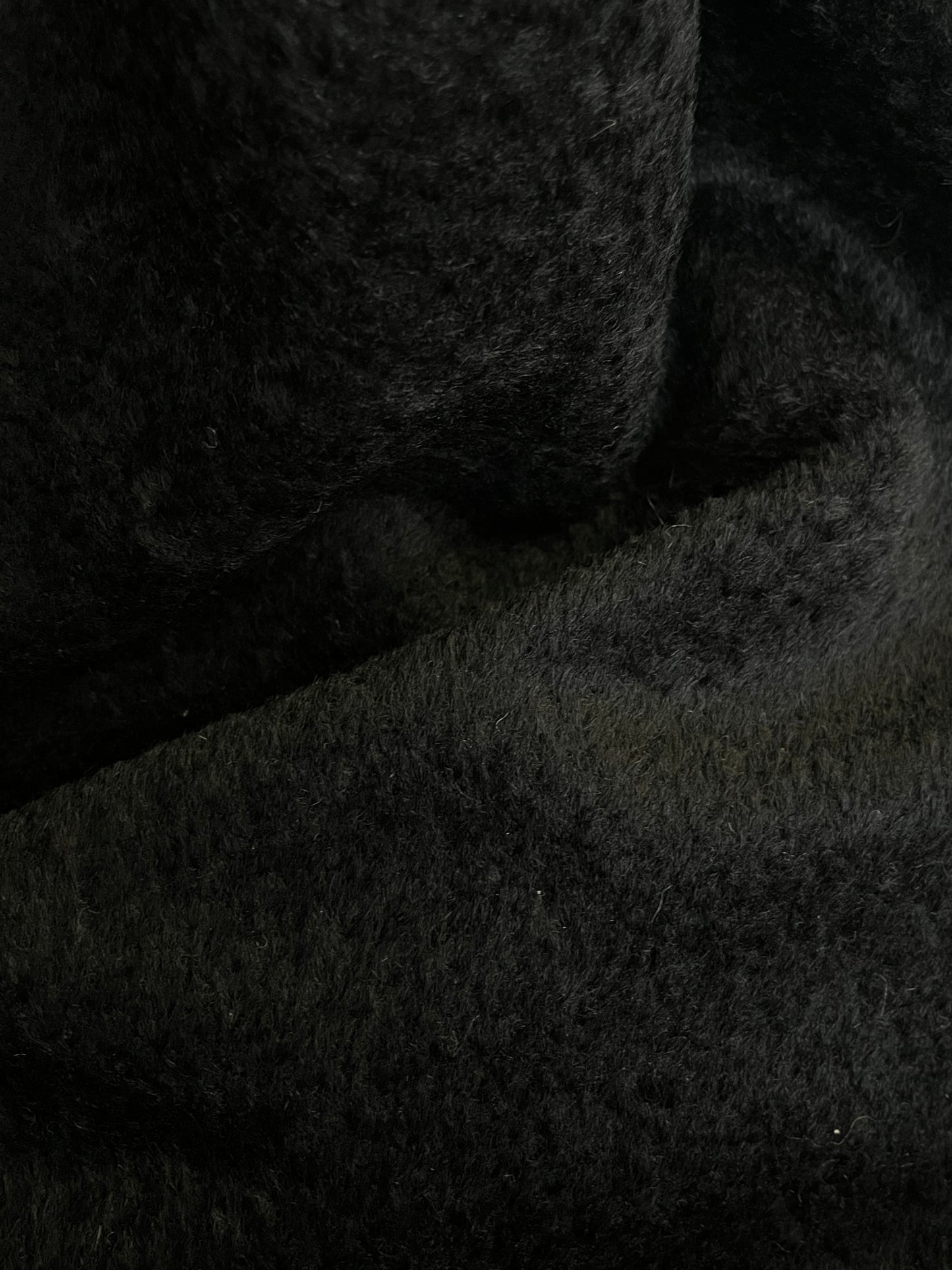 Italian Textured Alpaca Wool - Jet Black