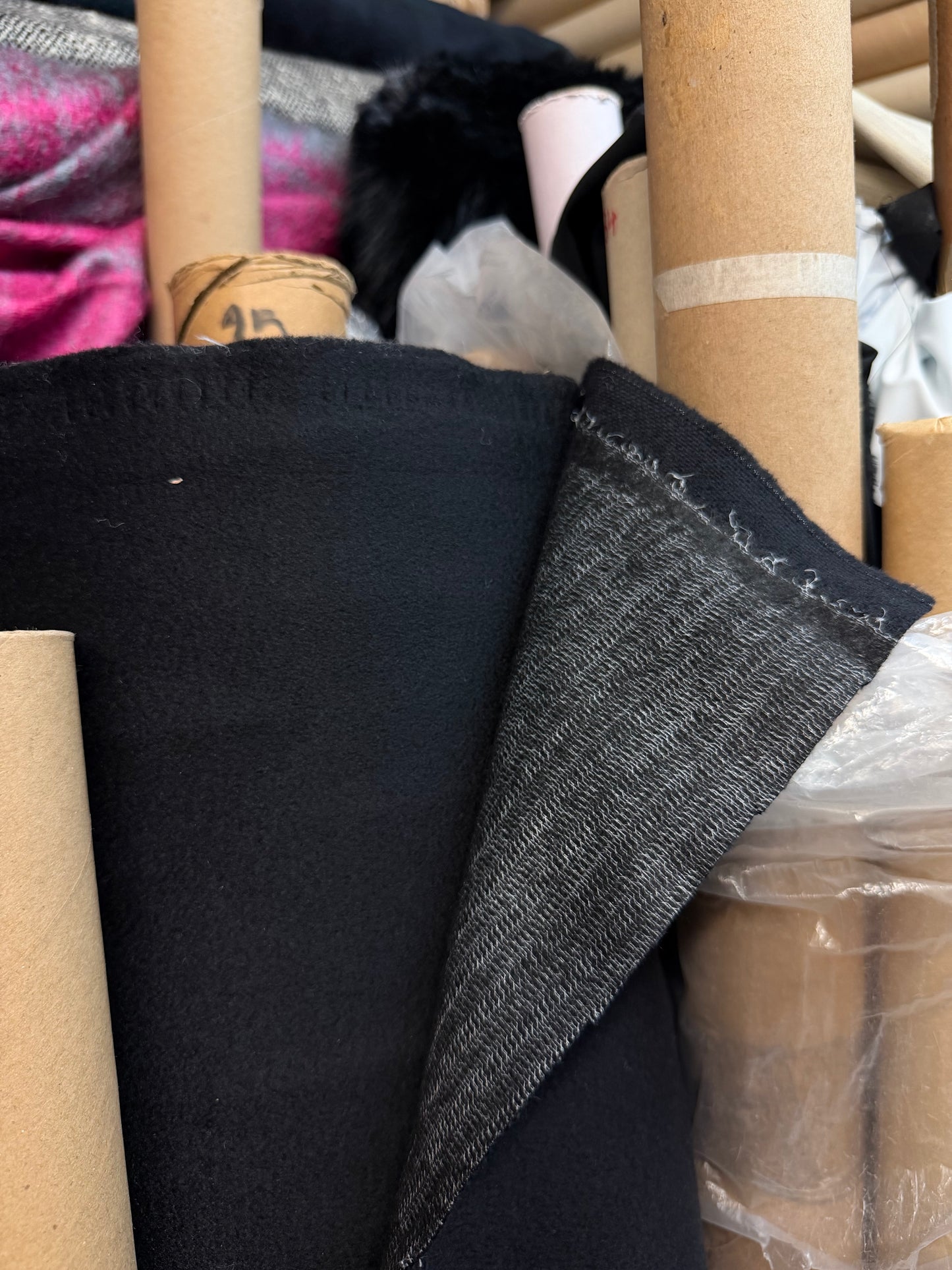 Fused - Melton Wool - Jet Black