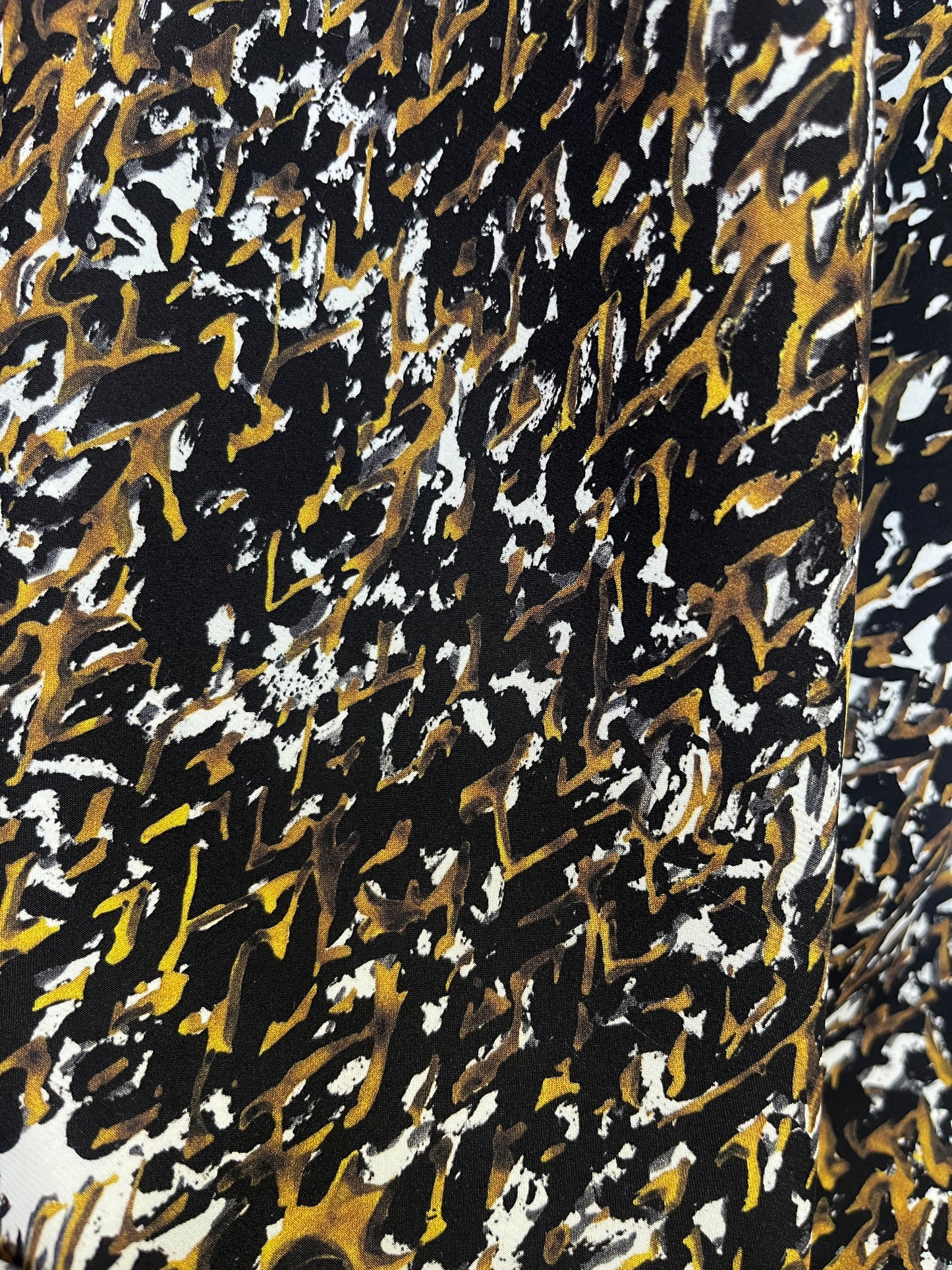 Matte Printed Silk Charmeuse - Abstract Painting