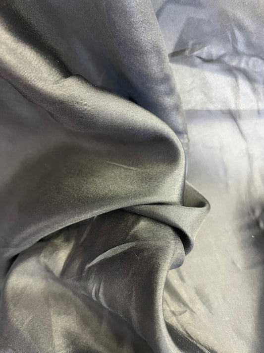 100% Silk Habotai Lining - Graphite Grey