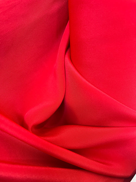 Silk Crepe de Chine - Scarlett Red