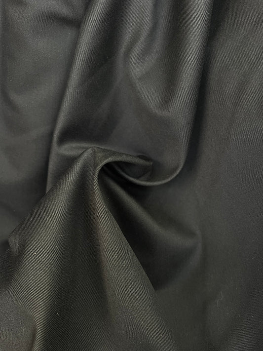 Fine Twill Poly Cotton - Jet Black