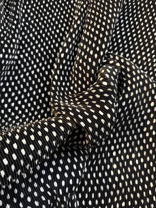 Micro Pleated Poly - Mini Polka Dot