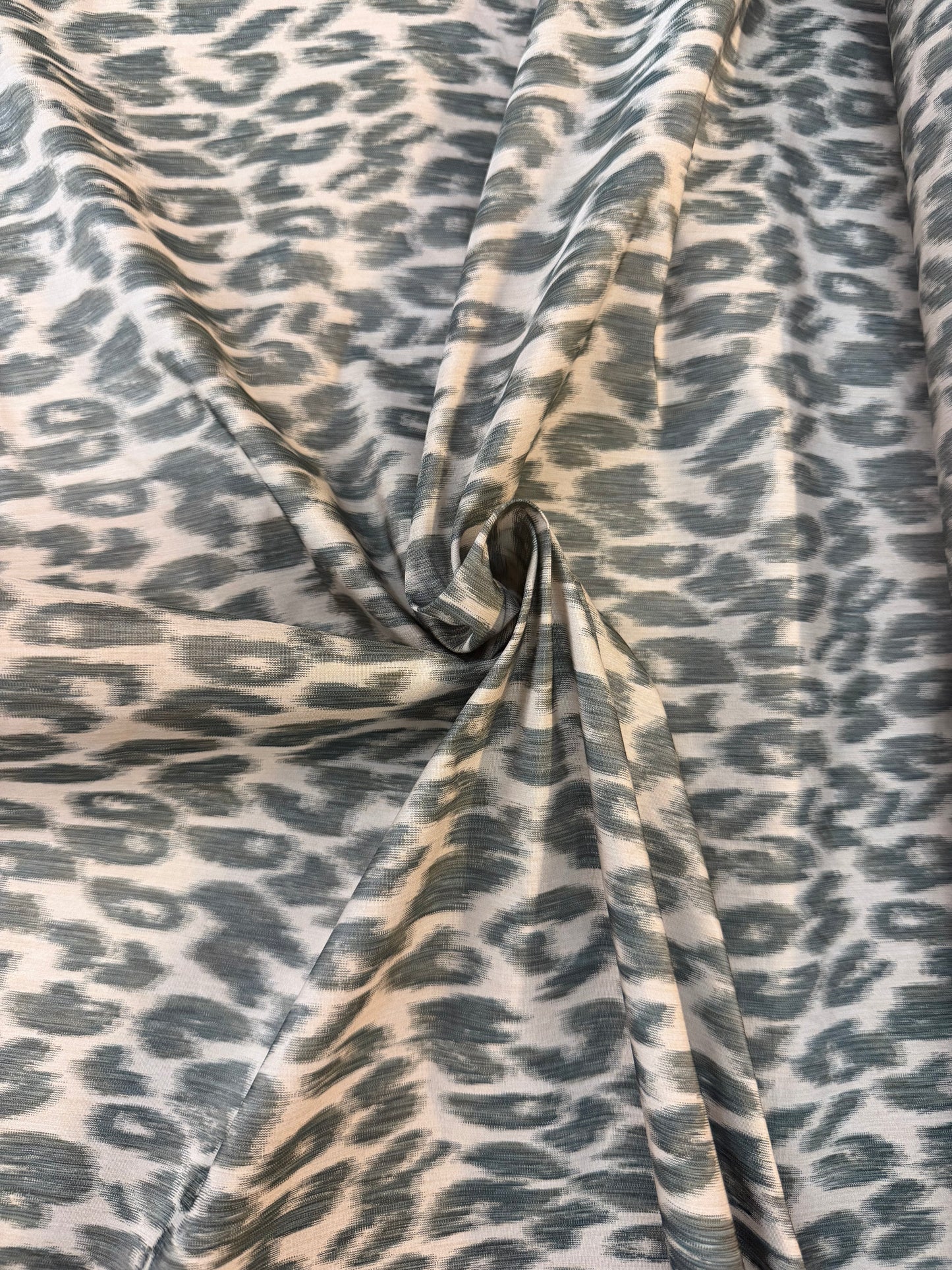 Italian Printed Poly Taffeta - Faded Glitch Cheetah