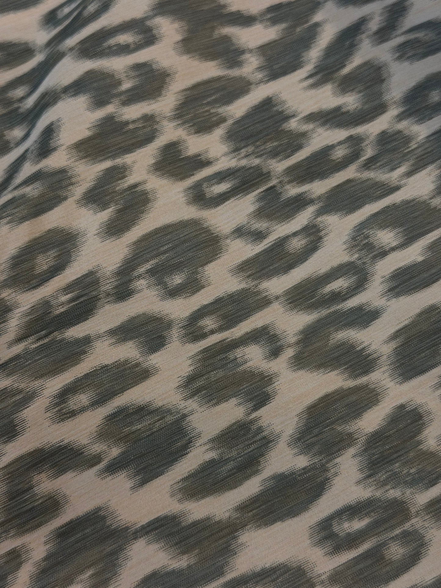 Italian Printed Poly Taffeta - Faded Glitch Cheetah