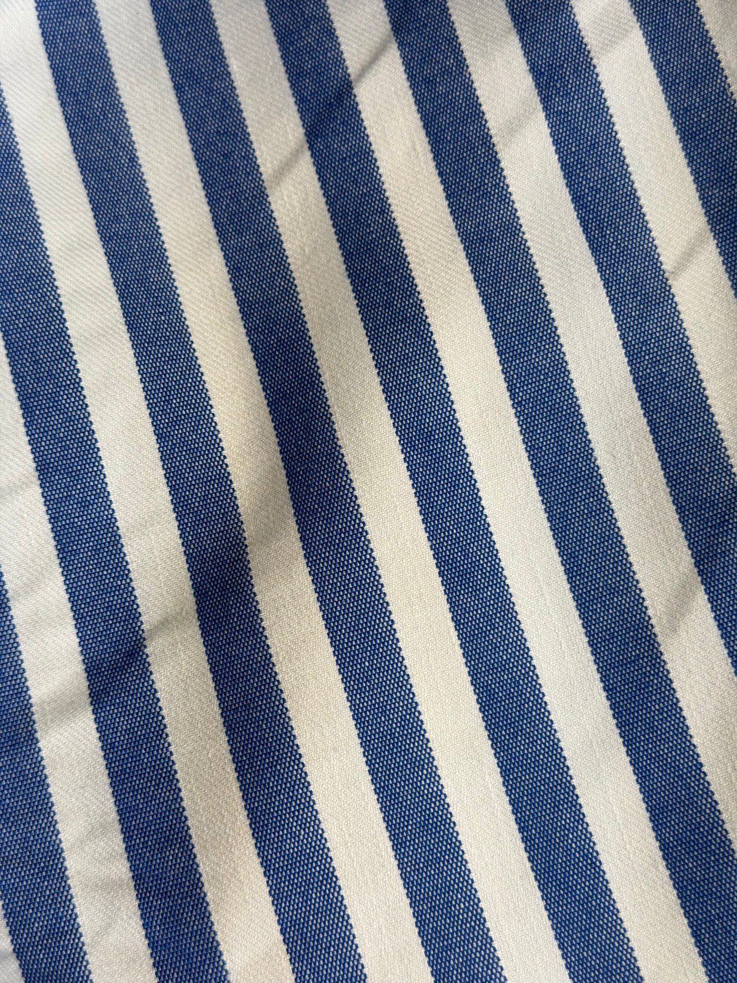 Twill Stripe Cotton - Blue & White