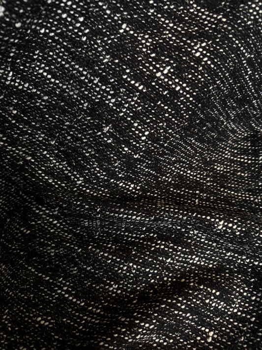 Heritage Label - Italian Wool Blend Boucle - Black & White