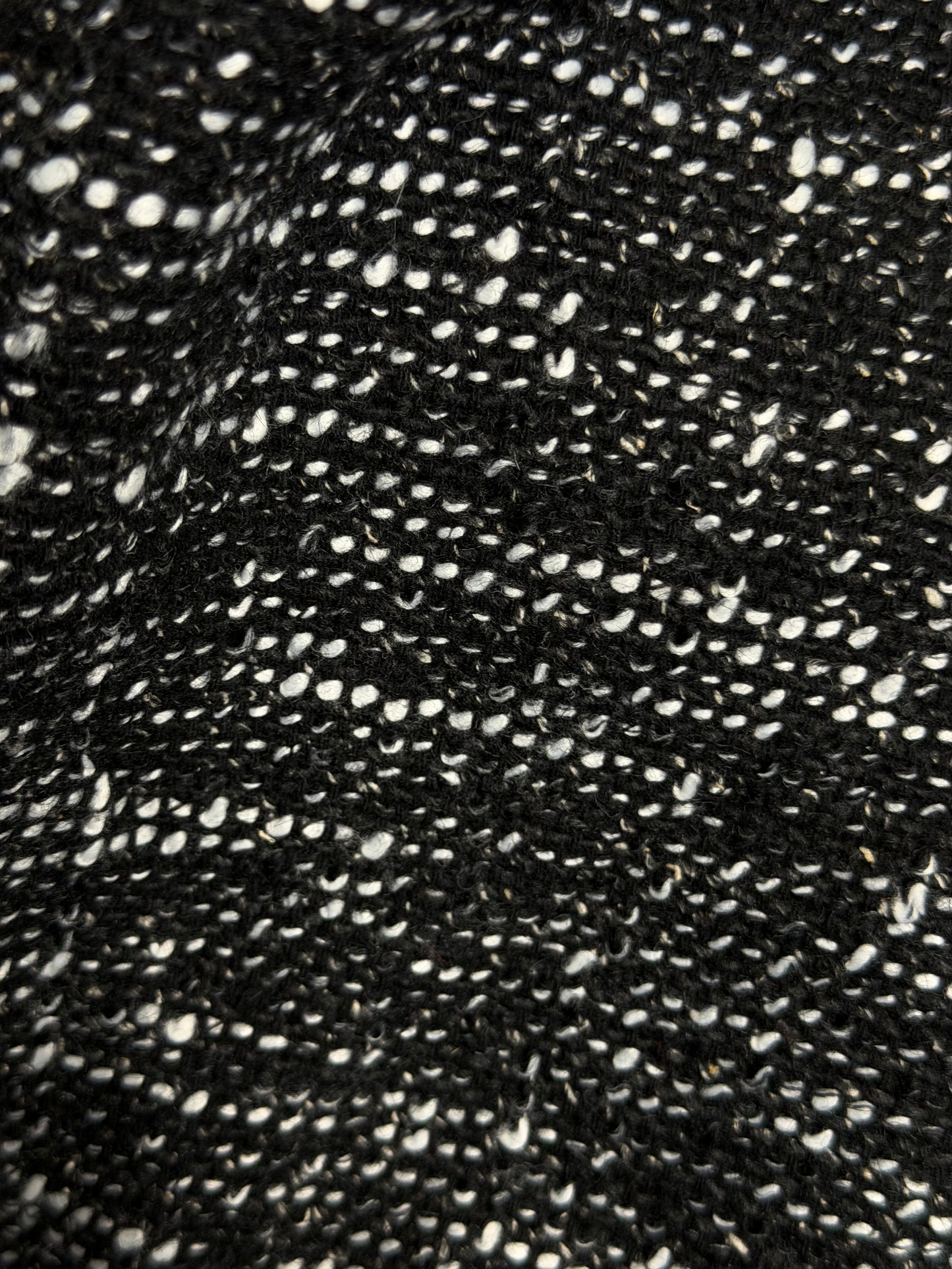 Heritage Label - Italian Wool Blend Boucle - Black & White