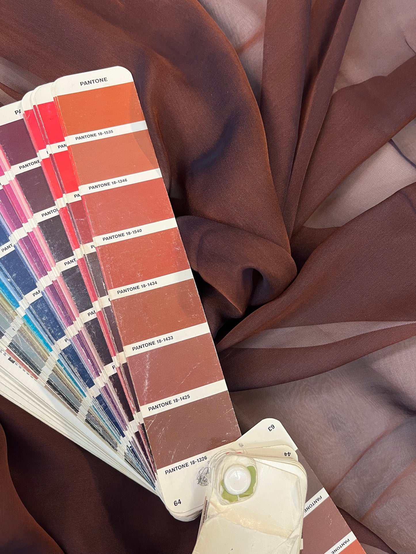 Italian Silk Chiffon - Iridescent - Wine Brown