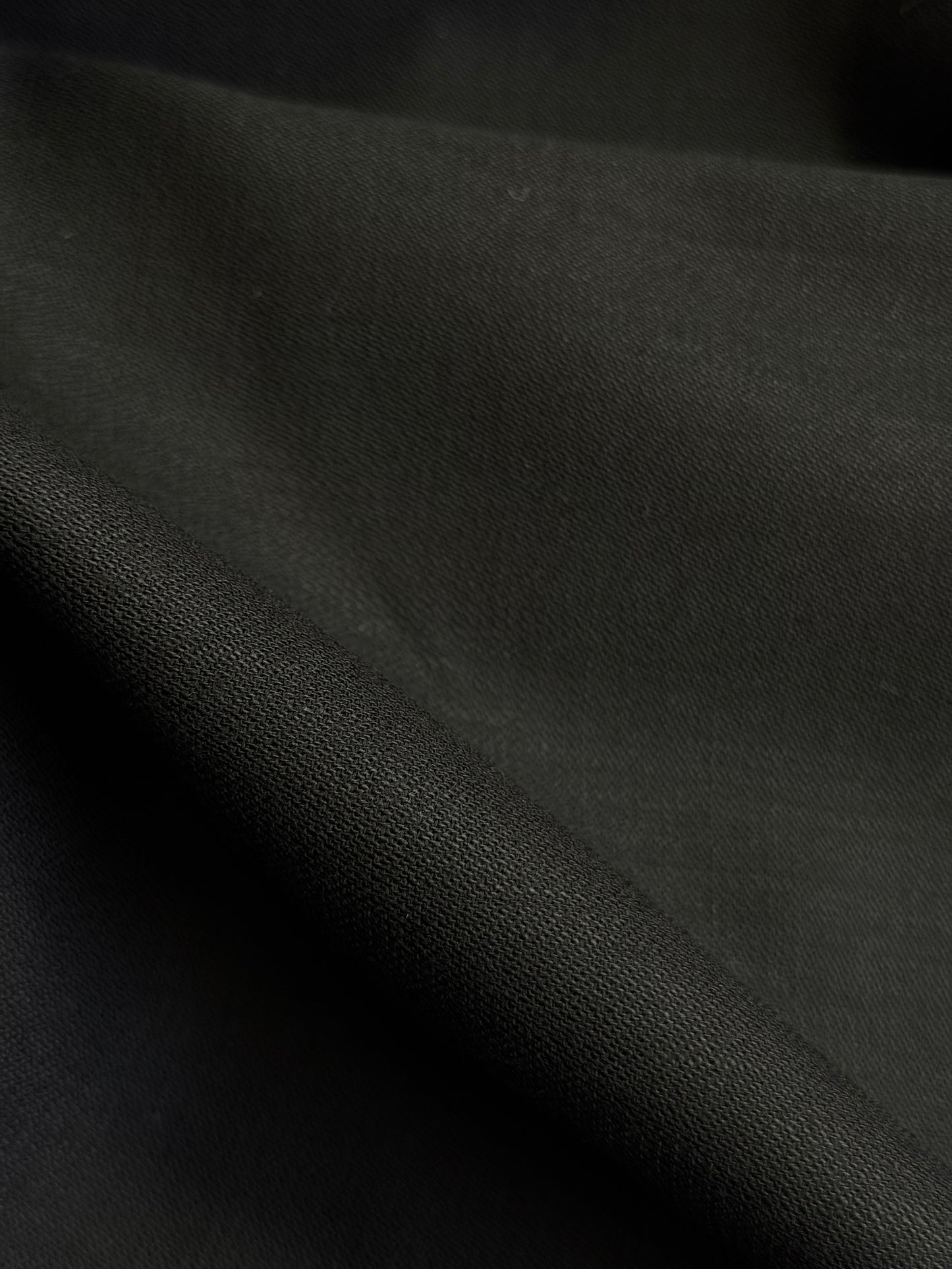 Italian Virgin Wool Fine Crepe - Jet Black