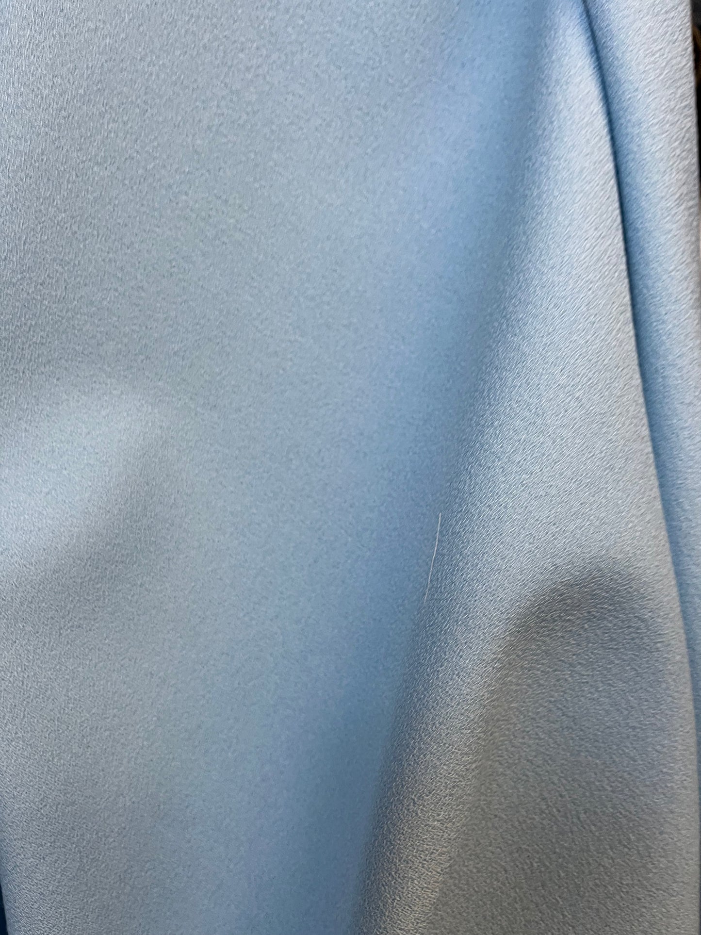 Italian Designer Double Faced Fused Virgin Wool Crepe - Sky Blue