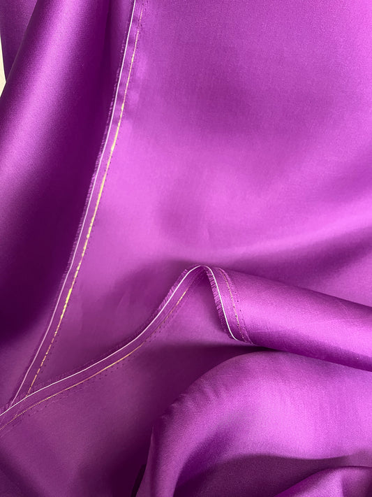 Silk Satin Face Organza - Royal Purple