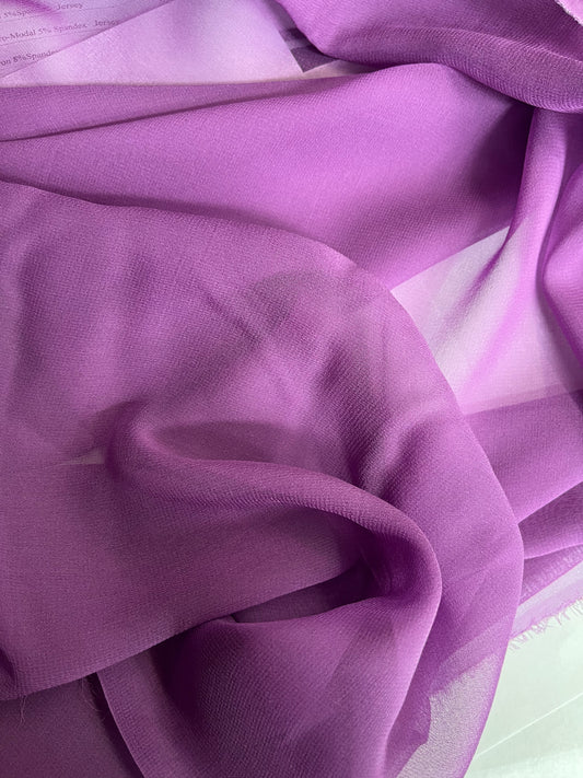 Silk Chiffon Wide - Orchid Purple