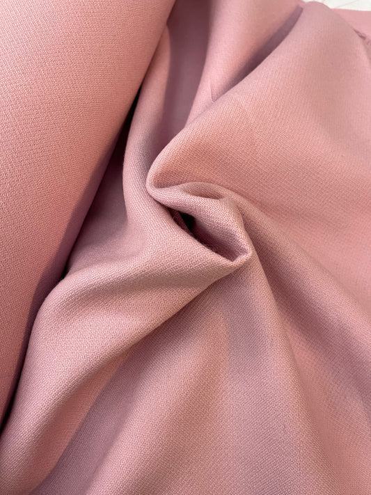 Italian Virgin Wool Crepe - Light Pink